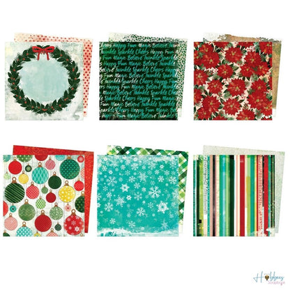 Warm Wishes Paper Pad 12&quot; / Block de Papel Navideño Papel American Crafts