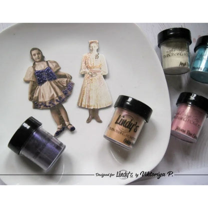 Embossing Powder Mermaid Seashells Set / 5 Polvos de Embossing Aperlados Polvos de Embossing Lindy&