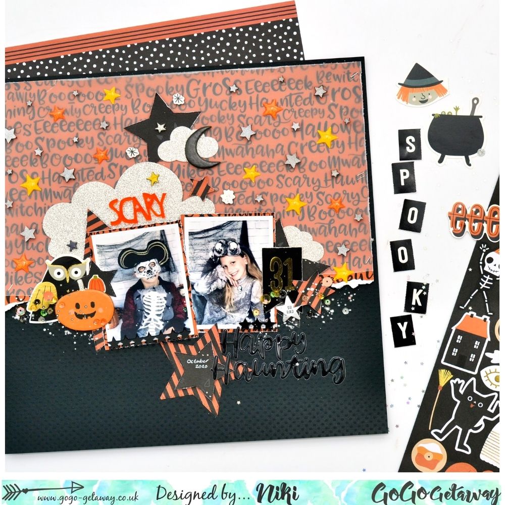 Spoooky Paper Pad 12 x 12&quot; / Block de Halloween Papel Pebbles