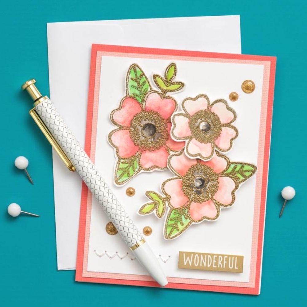 Glue Quill Embossing Powder Clear &amp; Gold / 2 Polvos de Embossing Oro y Claro Polvos de Embossing We R Memory Keepers