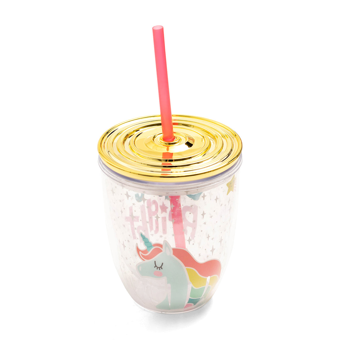 Kids Cups Unicorn / Vaso con Popote de Unicornio Coffee Time American Crafts