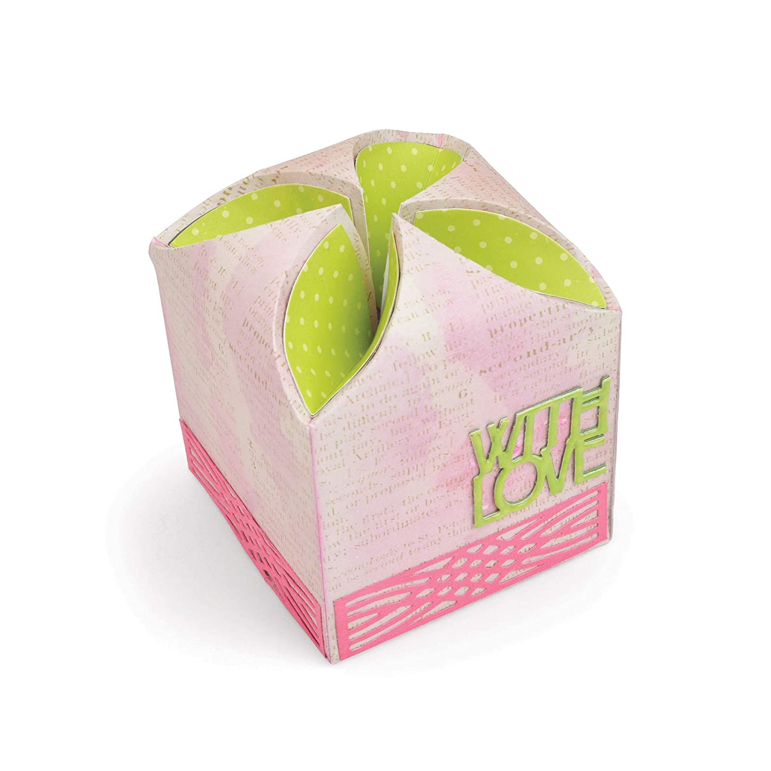 Thinlits Petal Fold Box / Suaje de Cajita de Cierre de Pétalos Descontinuado Sizzix