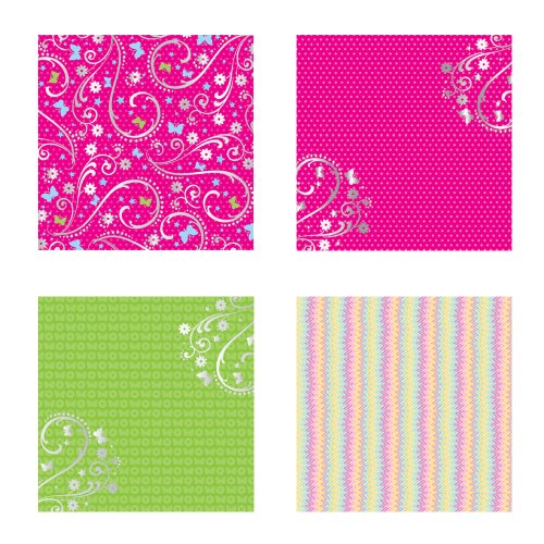 Blossoms &amp; Butterflies Stack 12 x 12 / Block Papel Flores y Mariposas Descontinuado DCWV