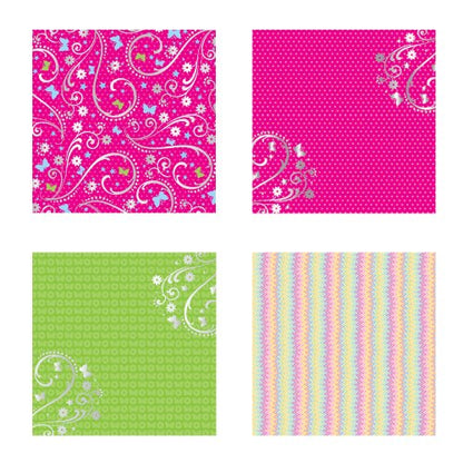 Blossoms &amp; Butterflies Stack 12 x 12 / Block Papel Flores y Mariposas Descontinuado DCWV