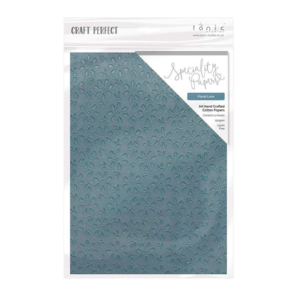 Embossed Cotton Papers Floral Lace / Papel Algodón Repujado Floral  Craft Perfect