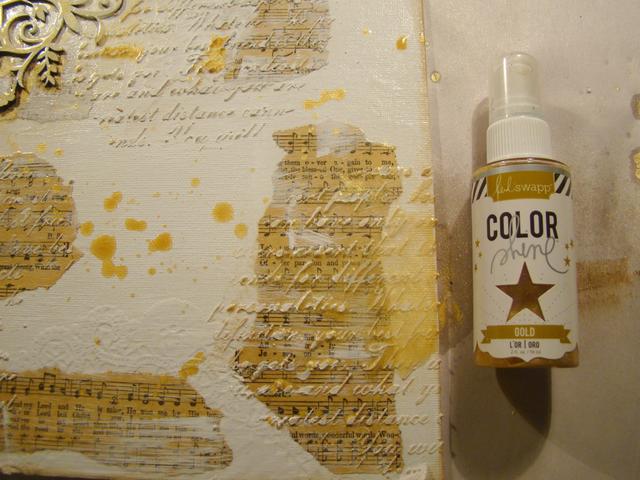 Color Shine Spritz Gold  / Tinta en Spray de Brillitos Dorada Descontinuado Heidi Swapp
