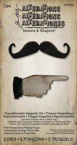 Tim Holtz Mini Mustache &amp; Pointed Finger Die / Suaje de Corte Bigote y Dedo Dados de Corte / Suajes / Troqueles Tim Holtz