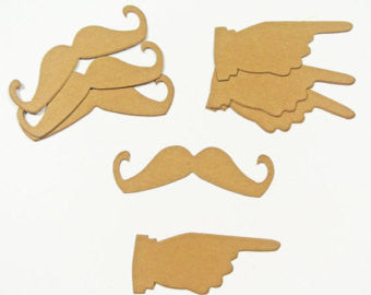 Tim Holtz Mini Mustache &amp; Pointed Finger Die / Suaje de Corte Bigote y Dedo Dados de Corte / Suajes / Troqueles Tim Holtz