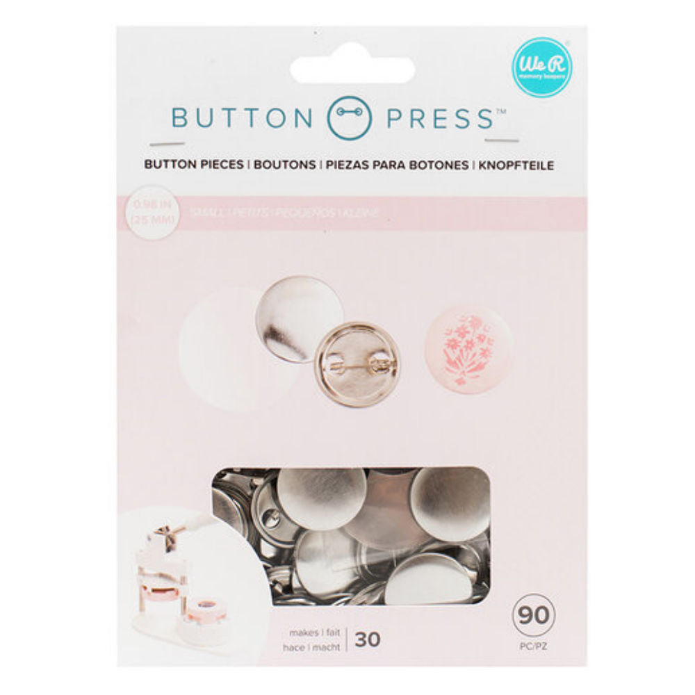 Button Press Small Pins Refill  / 30 Botones Chicos Personalizables Accesorios We R Memory Keepers