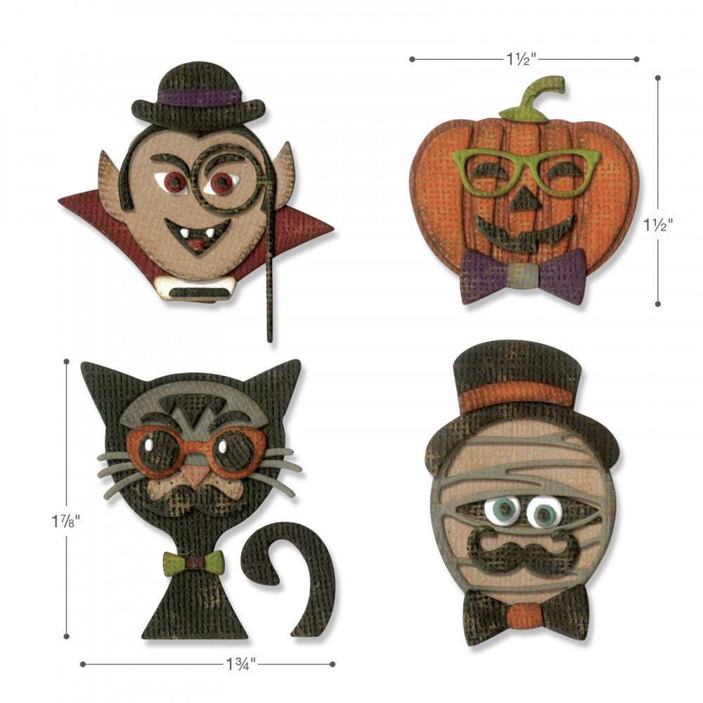 Thinlits Die Set Hip Haunts / Suajes de Halloween Dados de Corte / Suajes / Troqueles Sizzix