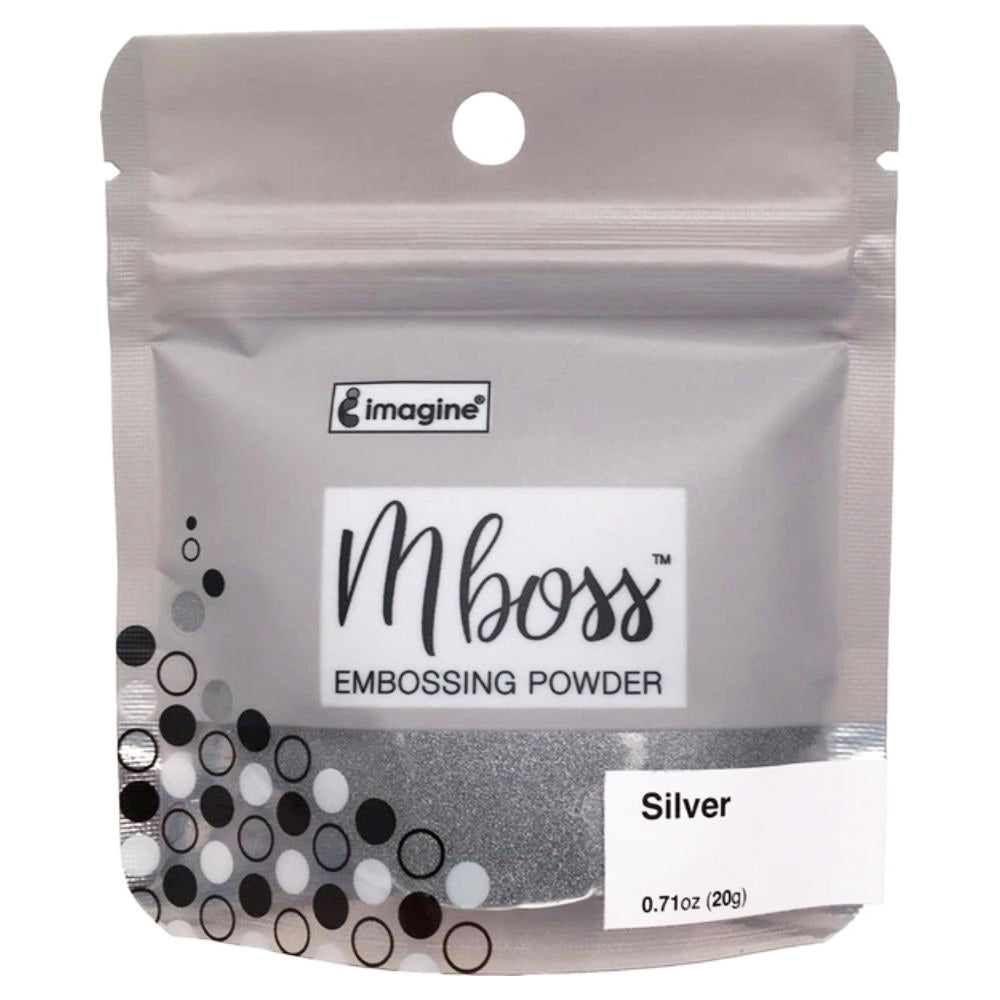 MBoss Embossing Powder Silver / Polvo de Embossing Plata Polvos de Embossing Imagine