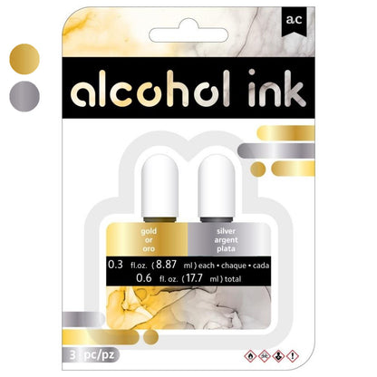 Alcohol Inks Pack Metallic / Tintas Alcohol Metálicas Tintas al Alcohol American Crafts