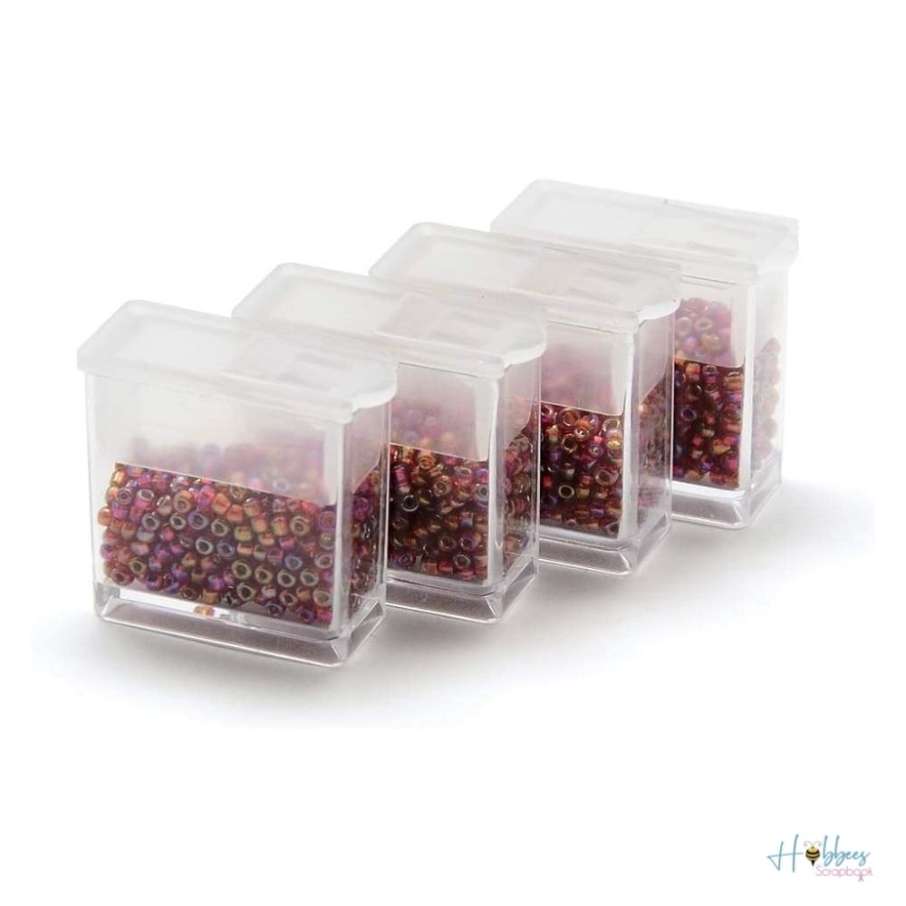 Small Storage Container With Flip / 5 Botecitos Con Tapa Almacenamiento y Organización Bead Smith