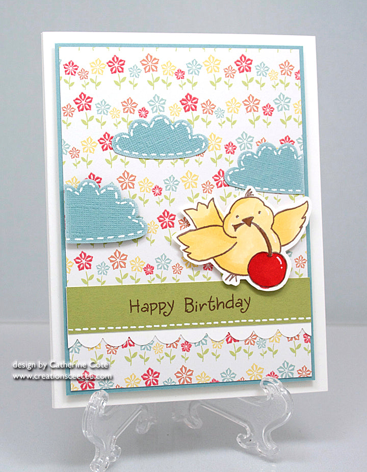 Cupcake Birdy Stamps / Sellos de Polímero Pájaro y Cupcake Descontinuado Honey Pop