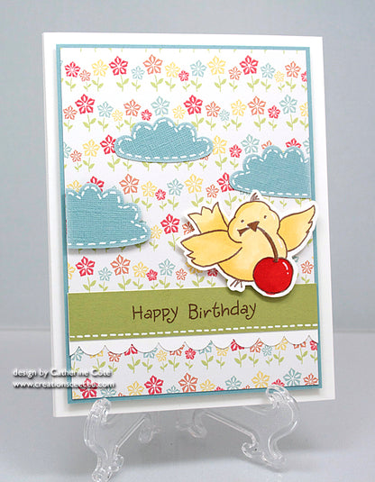 Cupcake Birdy Stamps / Sellos de Polímero Pájaro y Cupcake Descontinuado Honey Pop