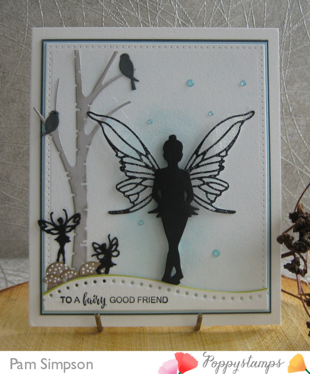 Magnificent Mini Faeries Die / Suaje de Corte Mini Hadas Descontinuado Poppy Stamps