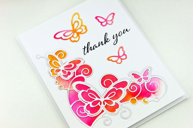 Bellina Corner Die / Suaje de Corte Esquina de Mariposa Descontinuado Poppy Stamps
