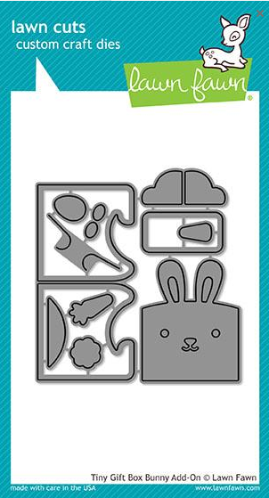 Tiny Gift Box Bunny Add-On Die / Suaje de Cajita de Conejito Descontinuado Lawn Fawn