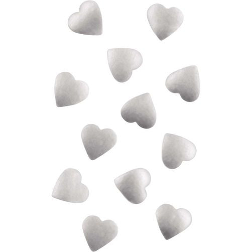 Silver Hearts Edible Accents / Confetti de Corazones Plata Comestibles Repostería Wilton