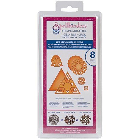 Shapeabilities Cut, Fold &amp; Tuck Dies Star Dreams / Suajes de Corte Y Doblez Estrella Dados de Corte / Suajes / Troqueles Spellbinders