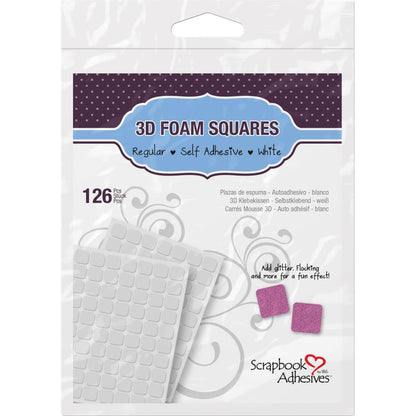 3D Foam Squares Self-Adhesive / Foami Cuadrados en 3D Autoadhesivos Adhesivos / Pegamentos Scrapbook Adhesive