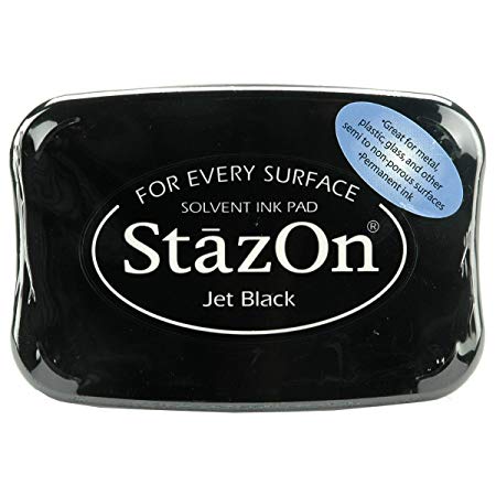 StazOn Jet Black / Tinta Solvente Negro Azabache Tintas Tsukineko