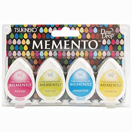 Memento Dew Drop Dye Ink Pads Beach Party / Set de 4 Tintas Colores de Playa Tintas TSUKINEKO