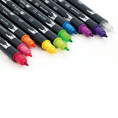 Marker Brush Pens Bright Palette / Marcadores Acuarelables Colores Brillantes Colores y Plumones Tombow