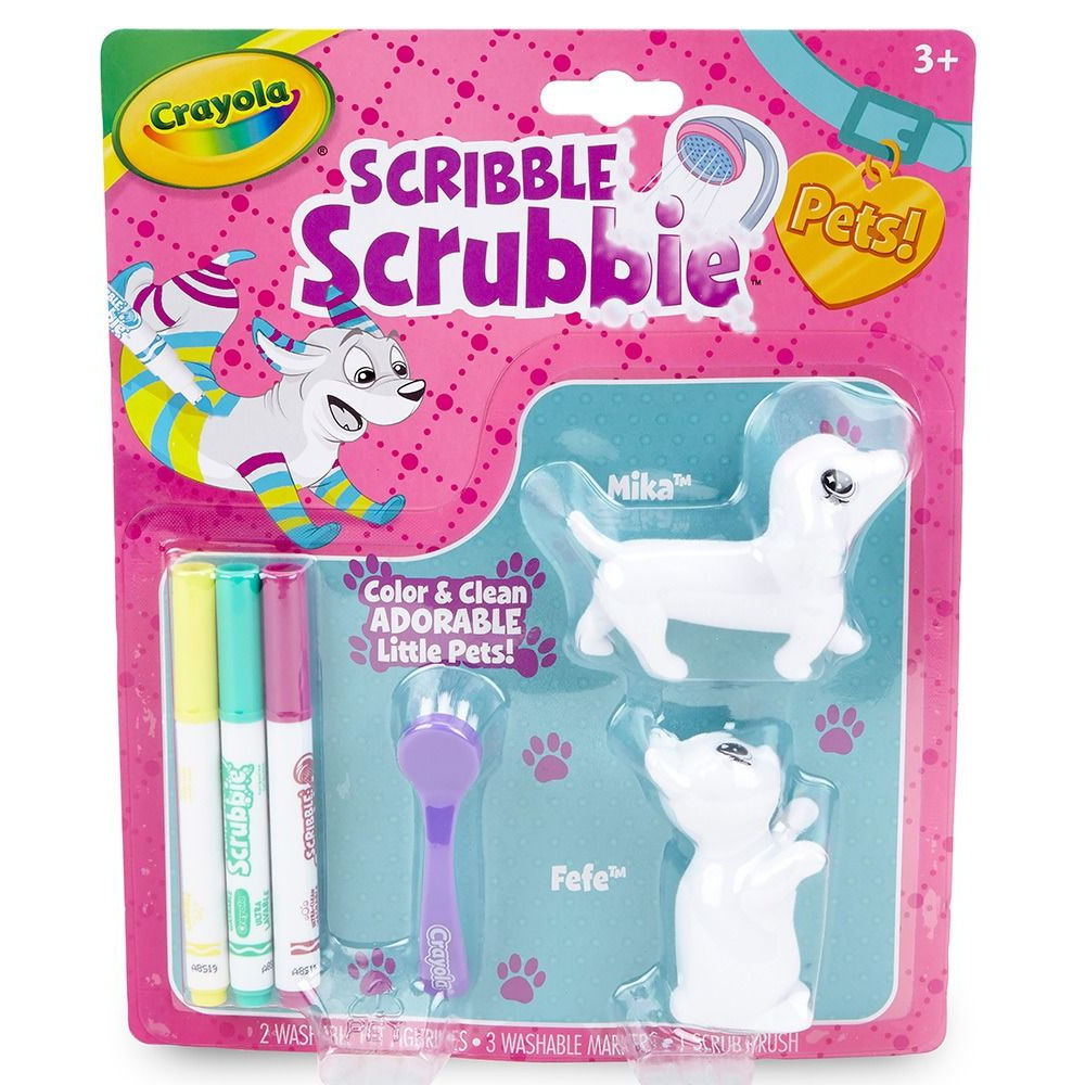 Crayola Scribble Scrubbie Cat &amp; Dog / Set de Dibujo Crayola Perro y Gato 3D Descontinuado Crayola