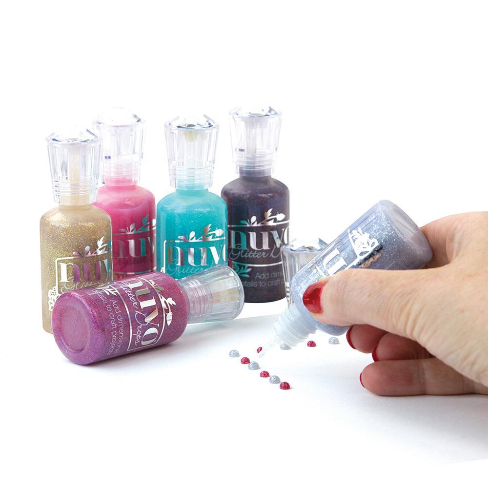 Glitter Drops Silver Moondust / Pintura de Realce Plata Pintura Dimensional Nuvo