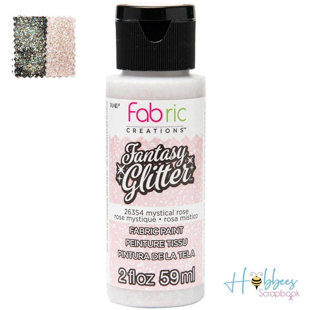 Glitter Fabric Paint Mystical Rose / Pintura para Tela con Diamantina Descontinuado Plaid