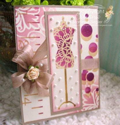 DressMaker Stencil / Plantilla de Modista Descontinuado Memory Box