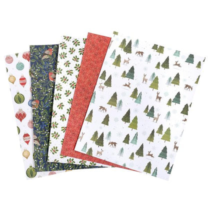 Merry Little Christmas Paper Pad 6" / Block de Papel Decorado Navidad Descontinuado Pebbles