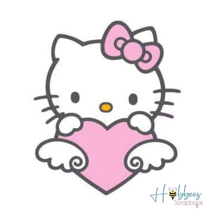 Suaje de Hello Kitty en Corazón con Alas Dados de Corte / Suajes / Troqueles Hobbees