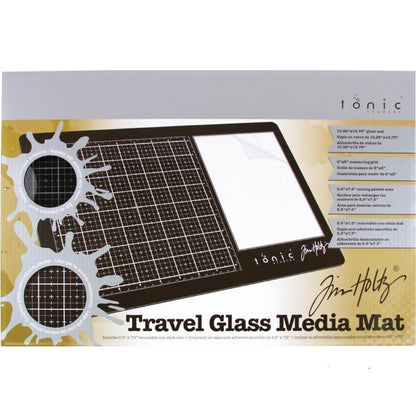 Tim Holtz Travel Glass Media Mat / Tapete de Vidrio Multiusos de Viaje Tapetes, Mats Tim Holtz