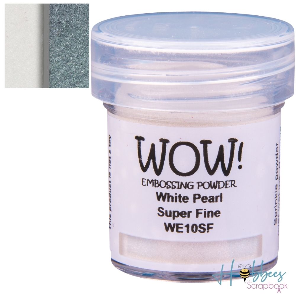 White Pearl Embossing Powder / Polvo de Embossing Blanco Aperlado Super Fino Polvos de Embossing Wow!