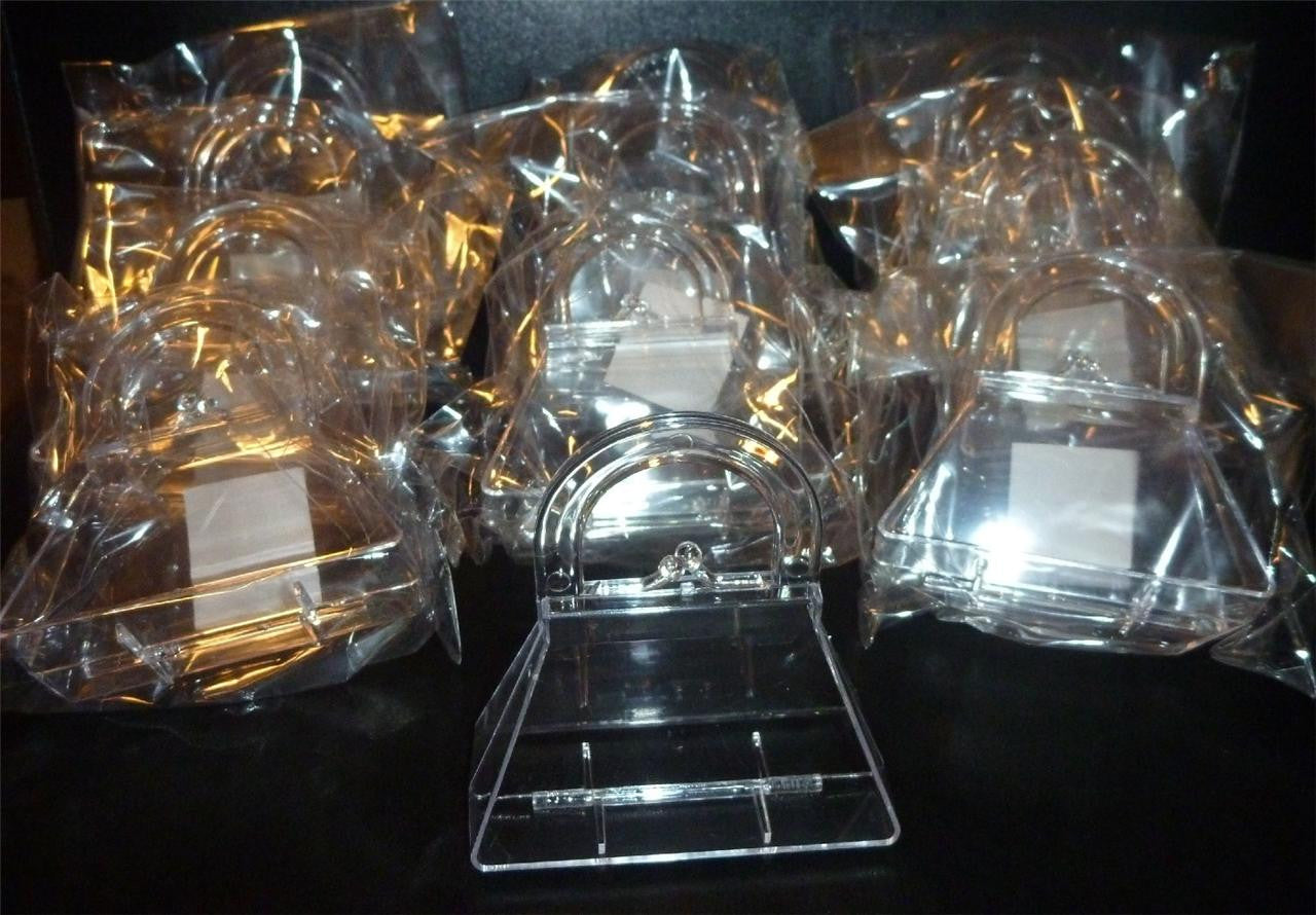 Mini Purse Clear Box / 5 Mini Bolsitas de Acrílico Fiestas Darice