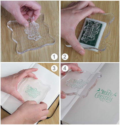 Bloque Acrílico para Sellos de 5 x 5 cm Herramientas Hobbees