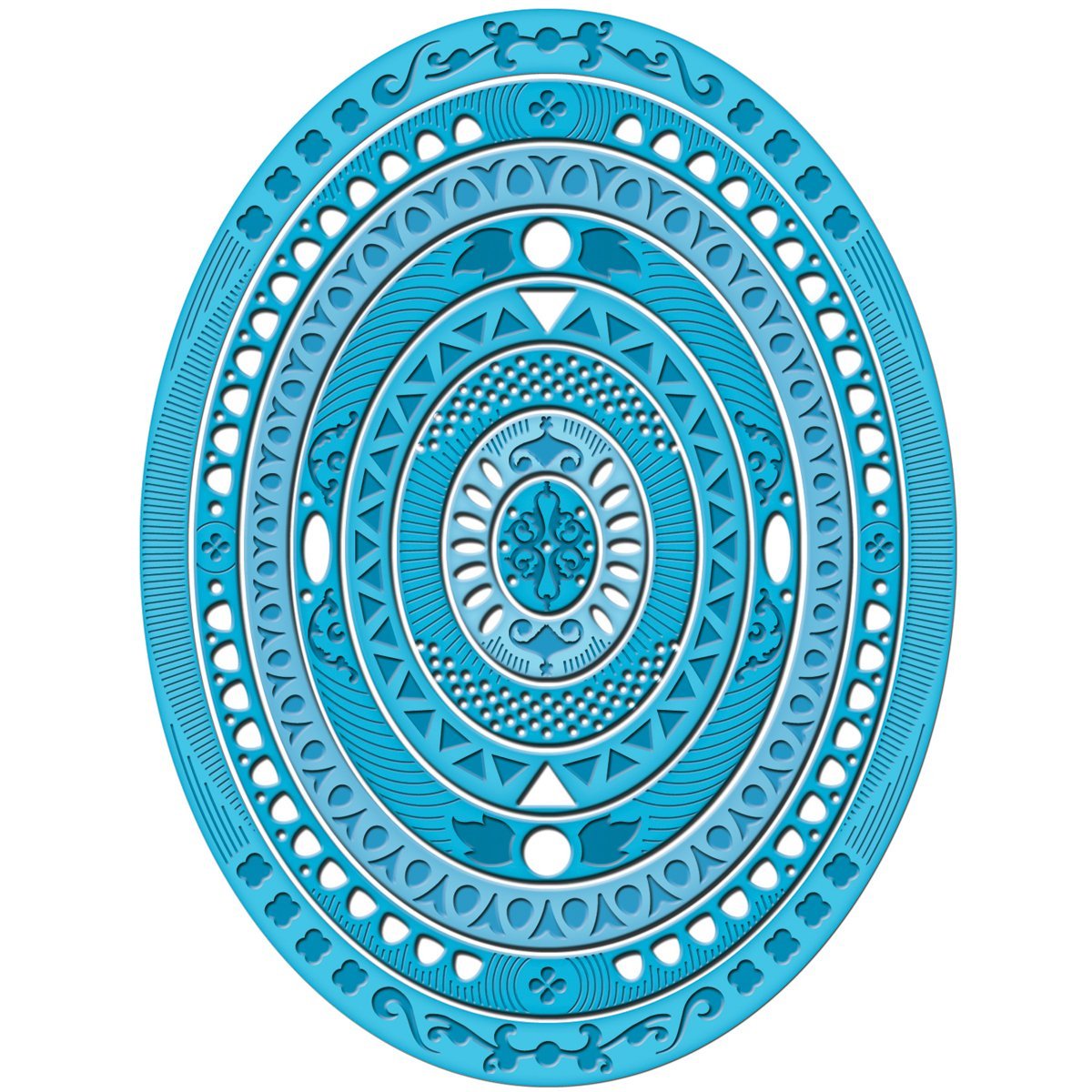 Spellbinders Nestabilities Enhancing Elements Dies Gold Ovals 1 / Placas Decorativas Marco Adornado Descontinuado Spellbinders