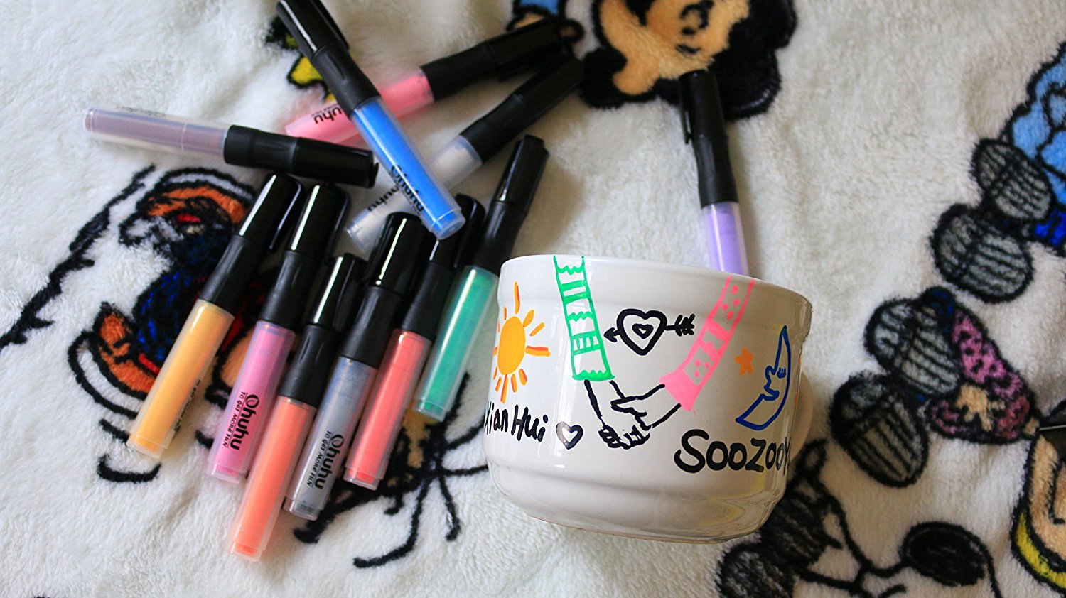 12 Acrylic Markers / Marcadores Acrílicos para Cerámica Descontinuado Ohuhu