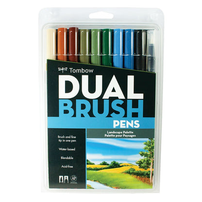 Marker Brush Pens Landscape Palette / Marcadores Acuarelables Colores Para Paisaje Marcadores &amp; Plumones Tombow