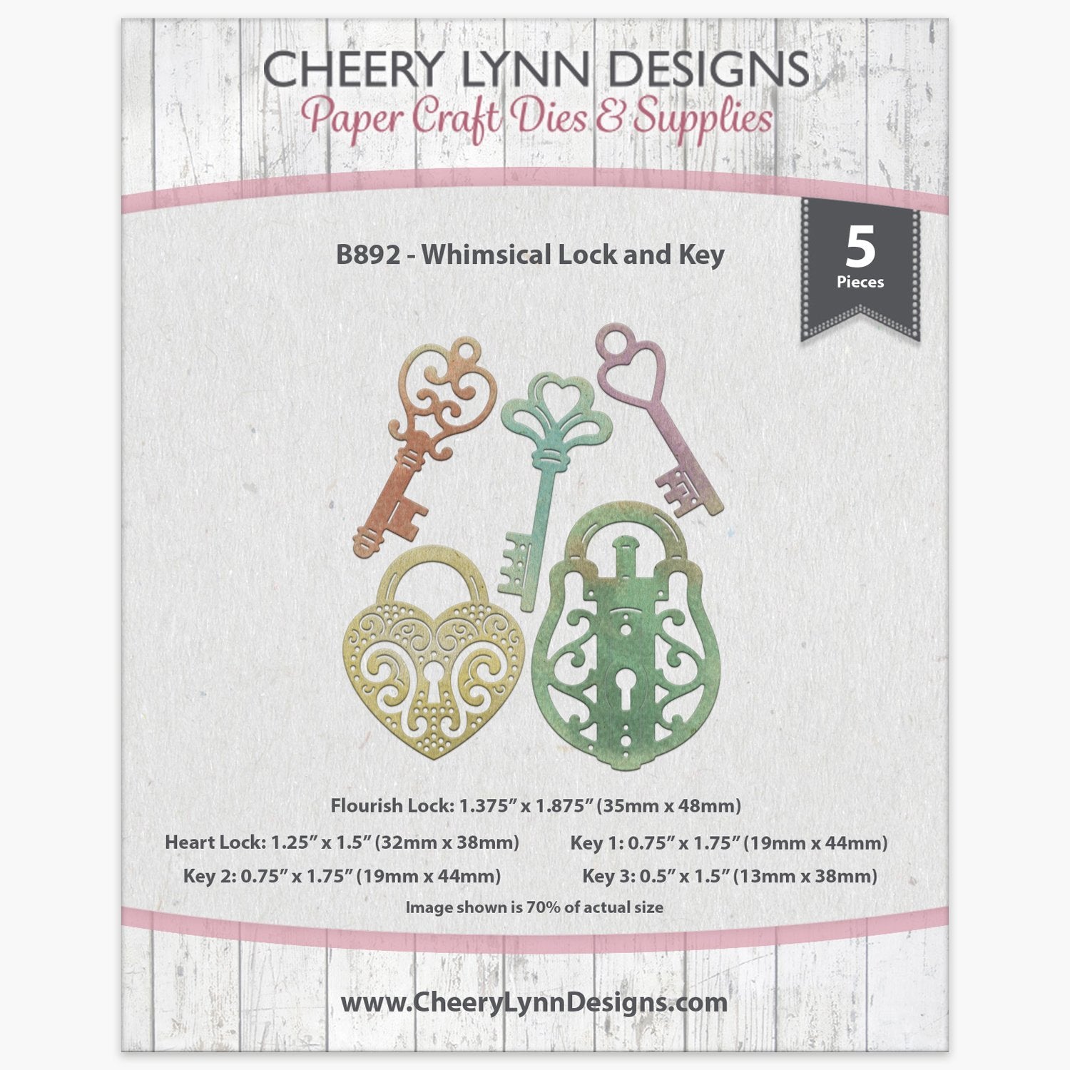 Whimsical Lock and Key / Llaves y Candados Descontinuado Cheery Lynn Designs