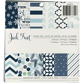 Paper Pad Jack Frost / Block de Papel Navidad Descontinuado American Crafts