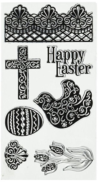 Easter Clear Stamps / Sellos de Polimero Día de Pascua Sellos Sizzix