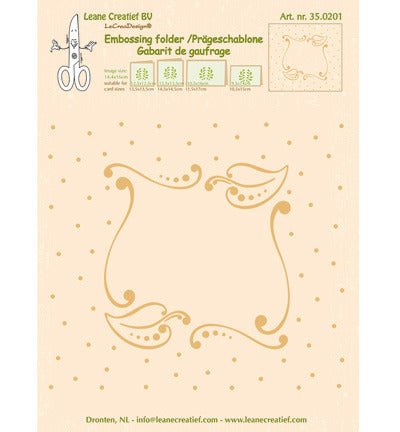 Frame Leaves Embossing Folder / Folder de Grabado de Marco de Hojas Folders de Grabado Leane Creatief