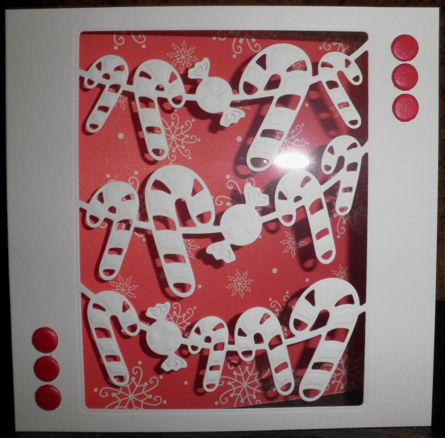 Card Creator Die Candy Cane Card Front  / Suaje de Tarjeta de Bastones Dados de Corte / Suajes / Troqueles Spellbinders