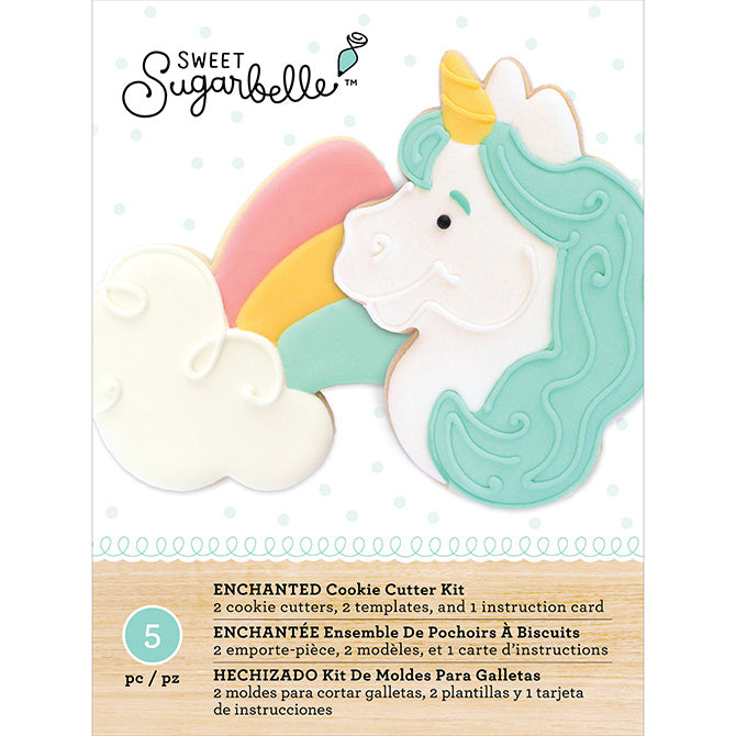 Cookie Cutter Set Enchanted / 2 Cortadores de Galletas Unicornio y Arcoiris