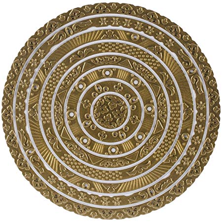 Nestabilities Enhancing Elements Dies Gold Rounds 1 / Placas Decorativas Marco Adornado Descontinuado Spellbinders