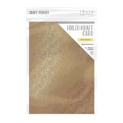 Foiled Kraft Paper Golden Blossom / Papel Kraft Metalizado con Dorado Descontinuado Craft Perfect