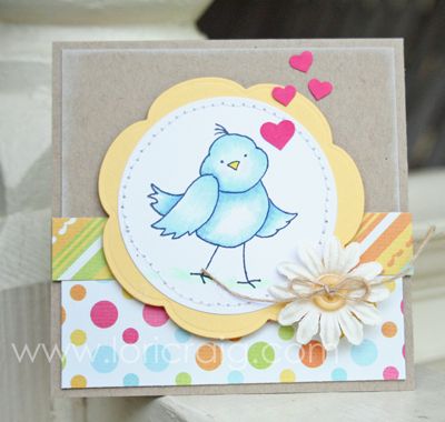 Cupcake Birdy Stamps / Sellos de Polímero Pájaro y Cupcake Descontinuado Honey Pop
